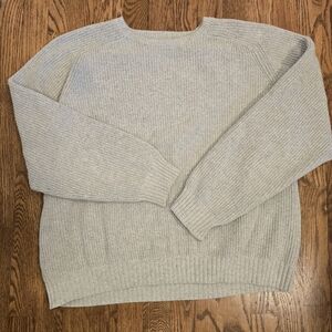 IZOD 100% Cotton Crewneck Sweater, Gray, Men's Large